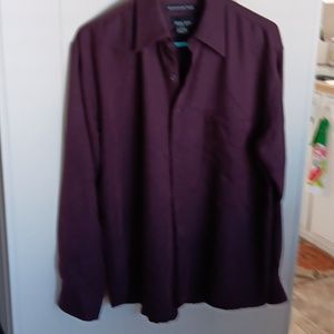 Penta club micro suede dress shirt purple med mens. Soft!